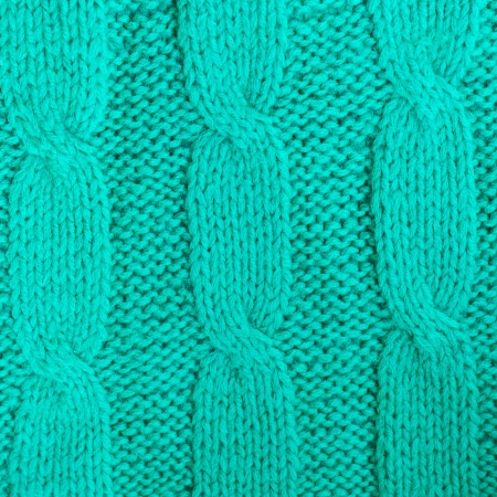 Green cotton knitted sweater pattern