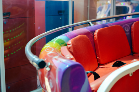 Music box merry go round carousel closeup colorful backgroundの写真素材