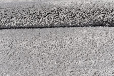 Carpet closeup textured sample display, empty blank copy space interior background. Black and white colorsの写真素材
