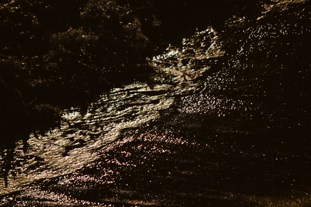 Natural sunny rocky shore outdoors seascape. Coastline abstract backgroundの写真素材