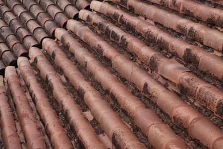 Tiled roofs on the Cote d'Azur in Antibes, France