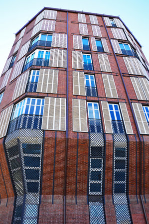 Architecture of Malaga in Spain. House near the Tetuan Bridge