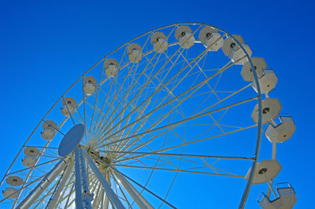 Ferris wheel in Antibes near Port Vauban, Franceの写真素材