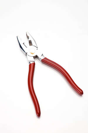 Red Pliers on white backgroundの写真素材