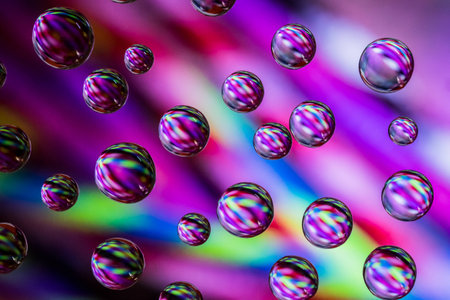 Water drops with colourful background