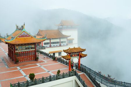 The sea of mist at Chin swee caves temple, Genting highlands Malaysia.のeditorial素材