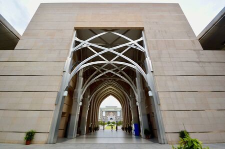 The Tuanku Mizan Zainal Abidin Mosque, or Iron Mosque is the second principal mosque in Putrajaya, Malaysia after Putra Mosque. It is located in Putrajaya`s Precinct 3, opposite the Palace of Justiceのeditorial素材