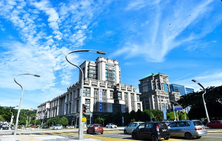 Modern office building architecture in Putrajaya, Malaysia. the photo was taken 15/05/2017のeditorial素材