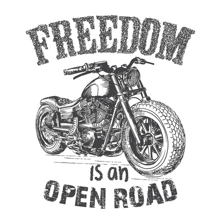 motorcycle t-shirt graphic print designのイラスト素材