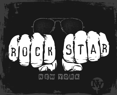 Rock Star Graphic Design Vector Illustration T Shirt Printのイラスト素材 ストックフォト 写真素材のstock Foto ストックドットフォト