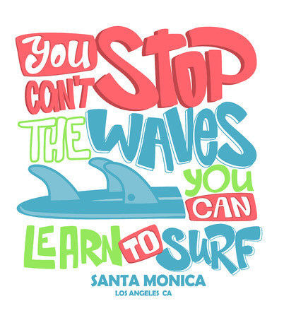 Surf lettering poster. Surfing related t-shirt designのイラスト素材