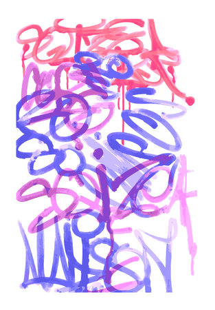 Squeezer taging. Beautiful street art of graffiti urban theme for prints in vector formatのイラスト素材