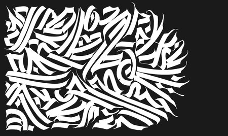 Abstract hand drawn brush line concept, ornamental design composition, Background Templateのイラスト素材