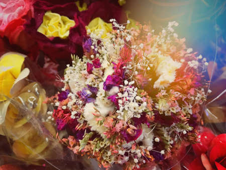 Dry flower bouquet for background.の写真素材