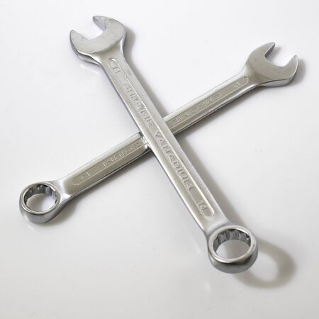 Wrench composition in a white background