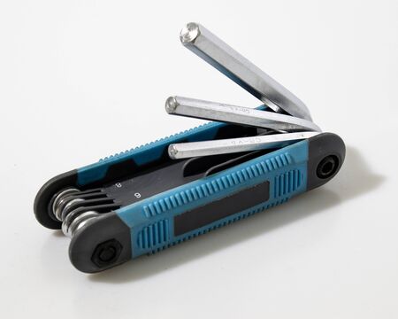 Multi tool allen keys in a white background