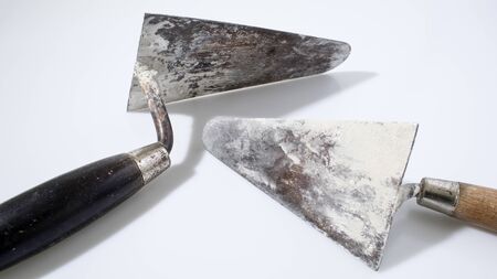 Building tools trowel in a white background compositionの写真素材