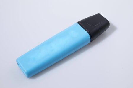 Chancellery colored highlighter in a white background composition