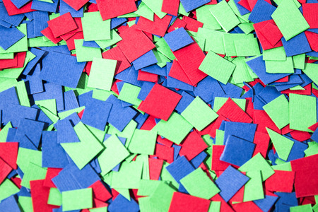 Multicolor squares made with paper background composition