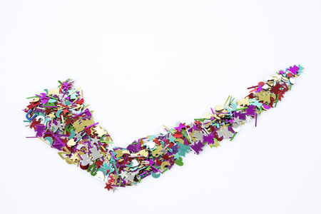 Symbol check multicolor isolated in a white background compositionの写真素材