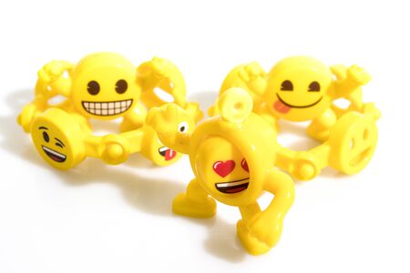 Emoticons toys isolated in a white background compositionの写真素材