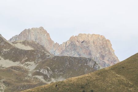 mountain peaks in the alps composition