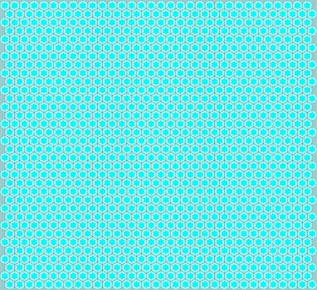 Texture with hexagon cells in light blue green color.のイラスト素材