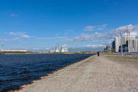 blue sky and gulf of finlandの写真素材