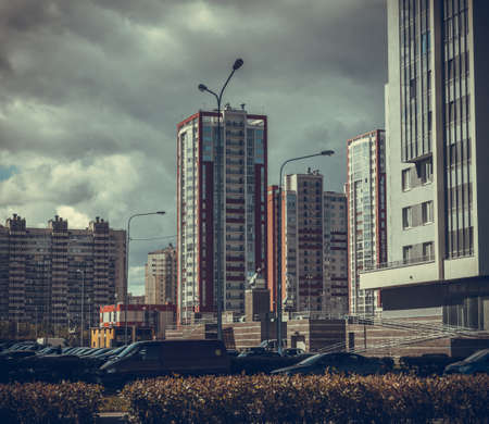 big skyscrapers in the cityの写真素材