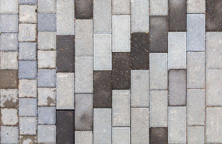 texture of stone paving black and gray tilesの写真素材