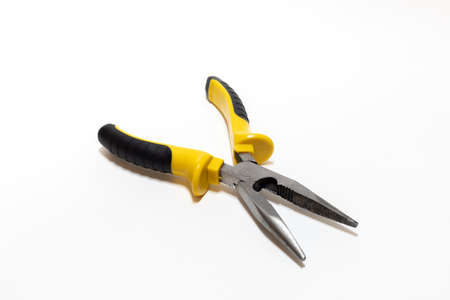 work tool (pliers) on a white backgroundの写真素材