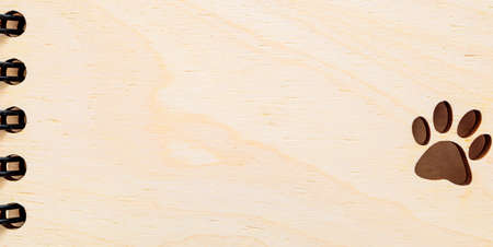 wood texture for background with notepad elementsの写真素材