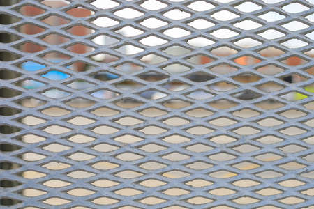 metal texture in the form of a diamond in an urban environmentの写真素材