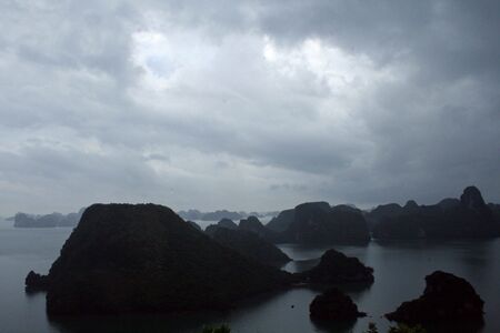 Landscape at Halong Bay in North Vietnamの写真素材