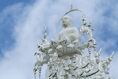 Statue at the White Temple in Chiang Rai, Thailandの写真素材