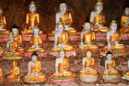 Buddha statues in Myanmarの写真素材