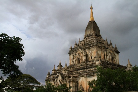 Temple at Bagan in Myanmarの写真素材