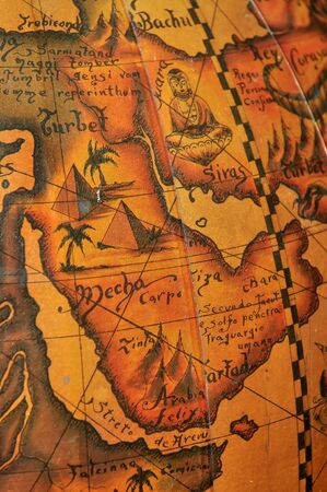 Old map of Arab countries, middle Eastの写真素材