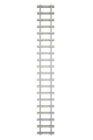 Direct railway isolated on white background, top view. 3dの写真素材