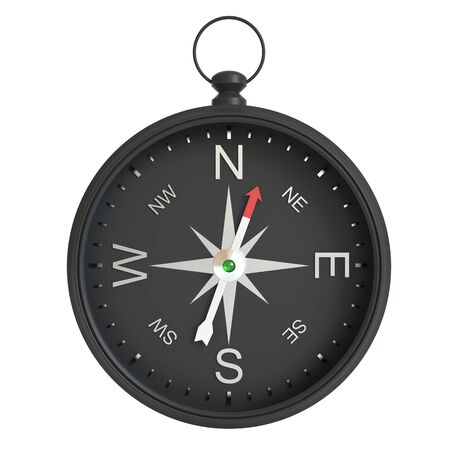 Compass isolated on white background. 3d illustration high resolutionの写真素材