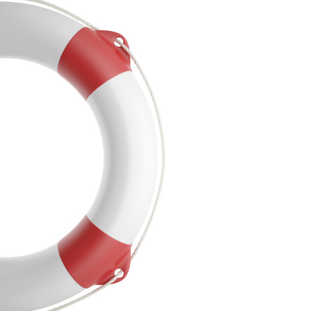 Illustration lifebuoy isolated on white background. 3d high resolution imageの写真素材