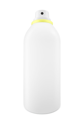 The aerosol spray, hair spray, deodorant isolated on white background. 3d illustrationの写真素材