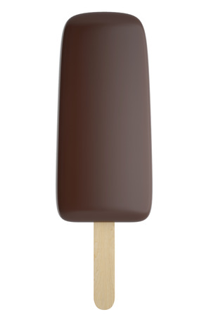 3d illustration of ice cream on a stickの写真素材