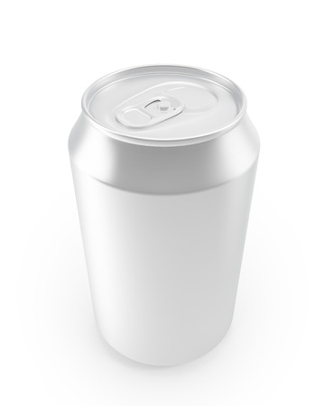aluminum cans on a white background. 3d illustrationの写真素材