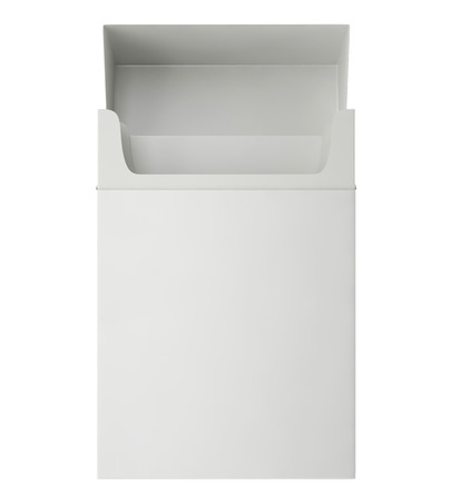 Open blank pack of cigarettes isolated on a white background. 3d illustration high resolutionの写真素材