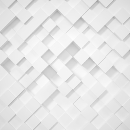 3d abstract white background rhombus, cubesの写真素材