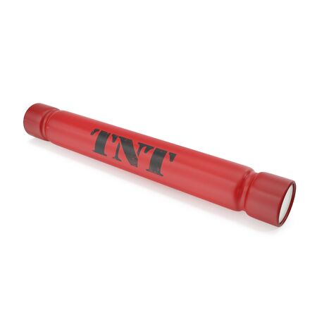 TNT bomb isolated on a white background. 3d illustration High resolutionの写真素材