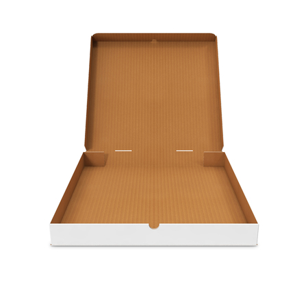 Open pizza box. 3d illustration High resolutionの写真素材