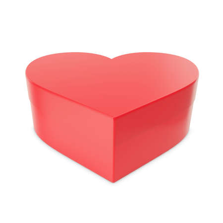 Gift on Valentine's Day heart-shaped. 3d illustration High resolutionの写真素材
