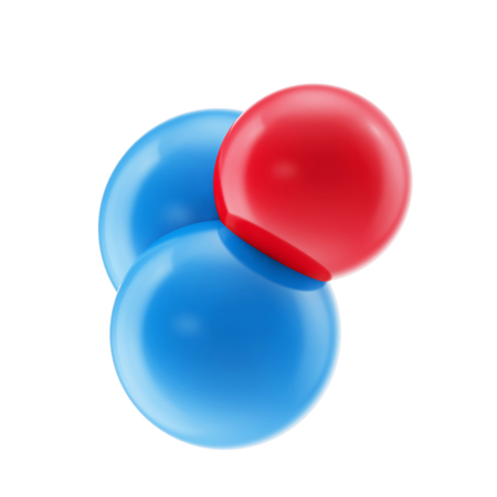 Design abstraction spheres isolated on white background. 3d illustrationの写真素材